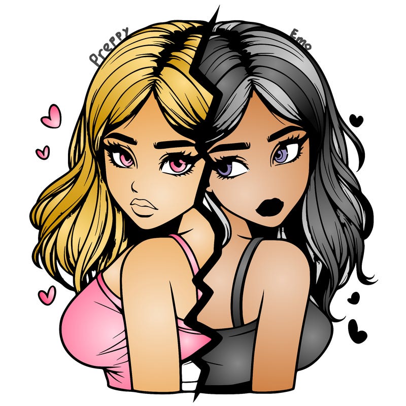 realistic girl split