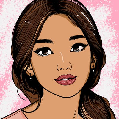 beautiful realistic asian woman