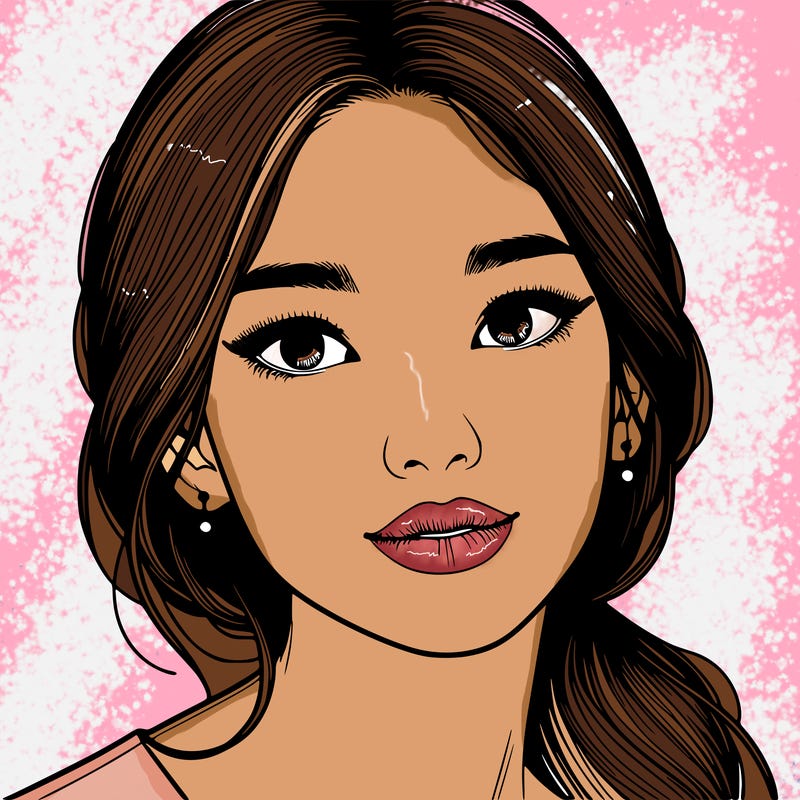 beautiful realistic asian woman