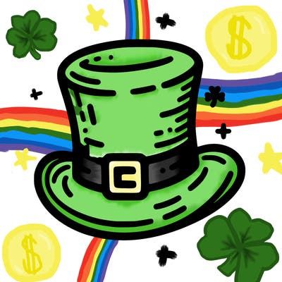 st patrick hat with thin lines