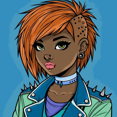 realistic punk girl