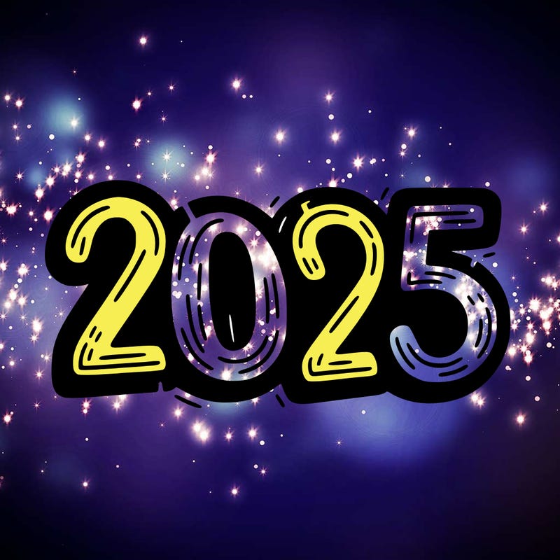 one line scrawled numbers sketch design “2025”