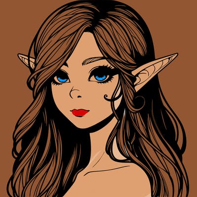 elf girl realistic dark fantasy