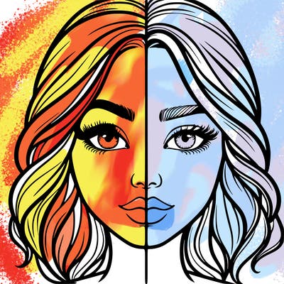 realistic girl split half