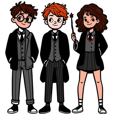 ron and harry and hermione