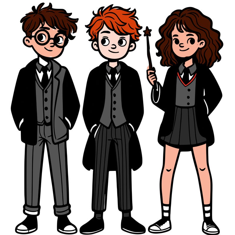 ron and harry and hermione