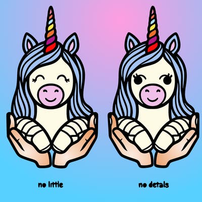 unicorn has human hands