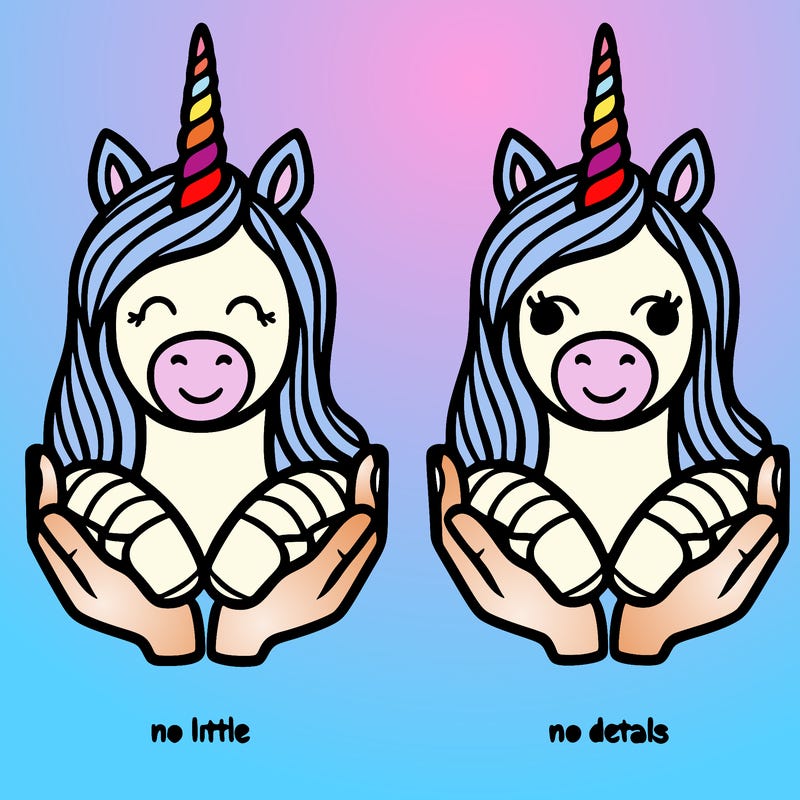 unicorn has human hands