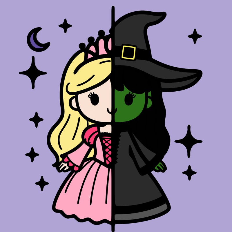 split princess and witch