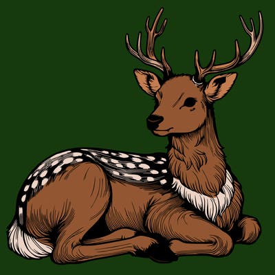realistic deer with antlers