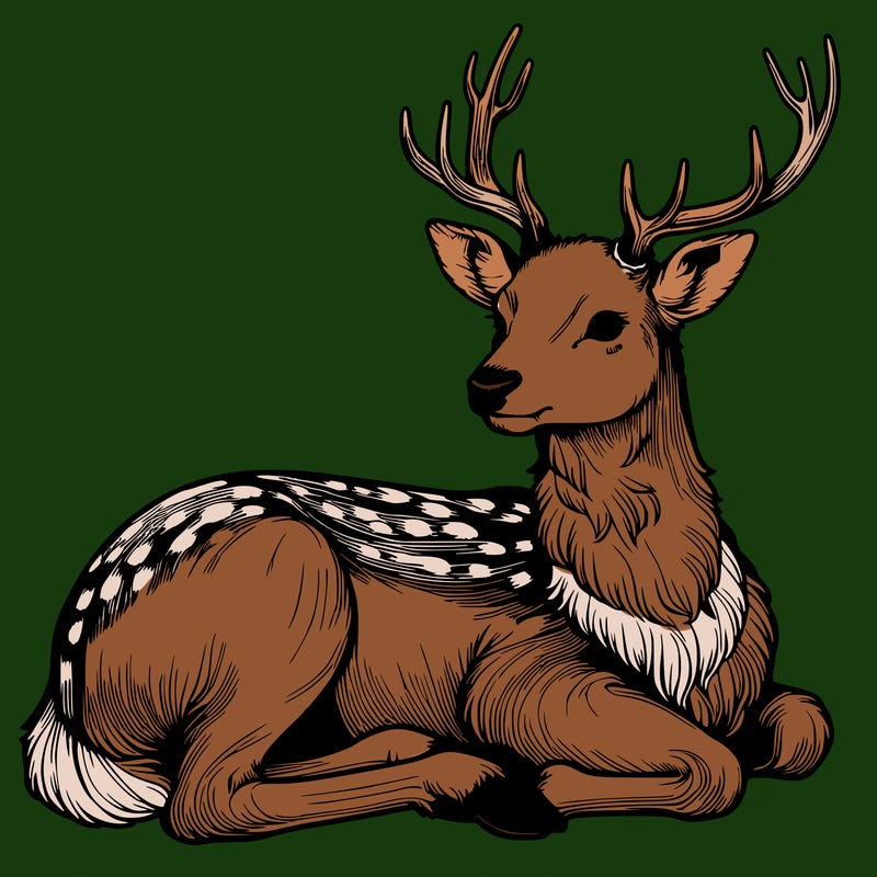 realistic deer with antlers