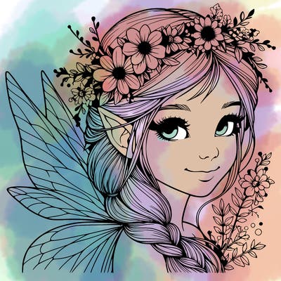 beautiful realistic fairy portrait