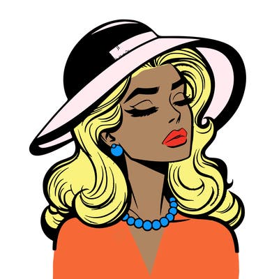 pop art style woman