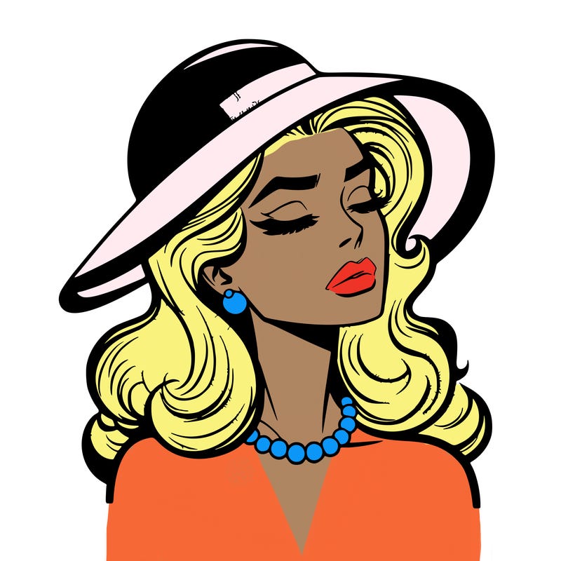 pop art style woman