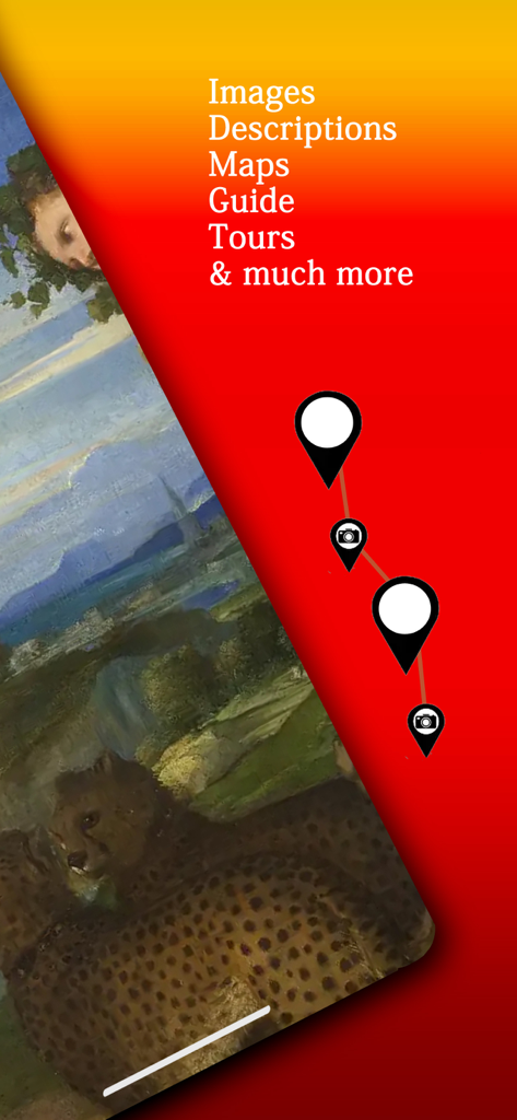 National Gallery Audio - App interface for National Gallery Audio highlighting tours maps and descriptions