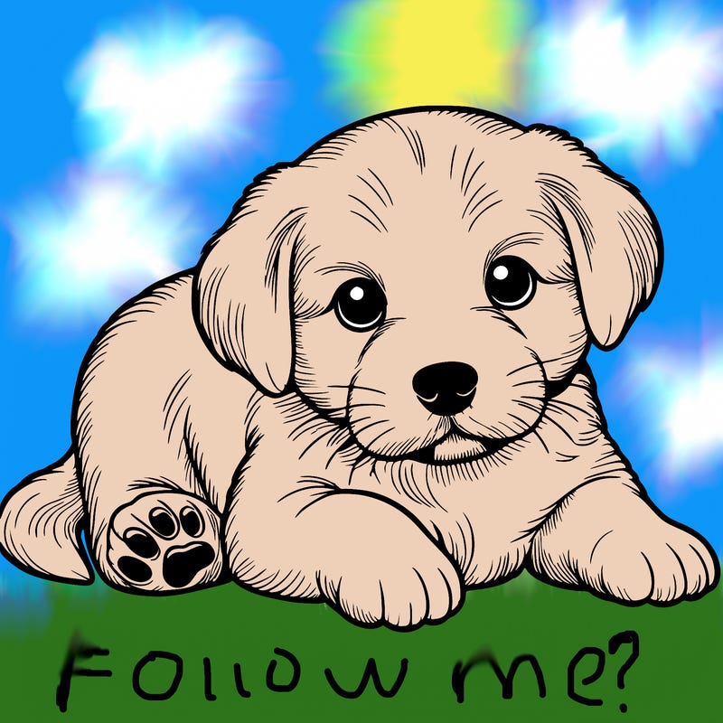 a cute realistic puppy