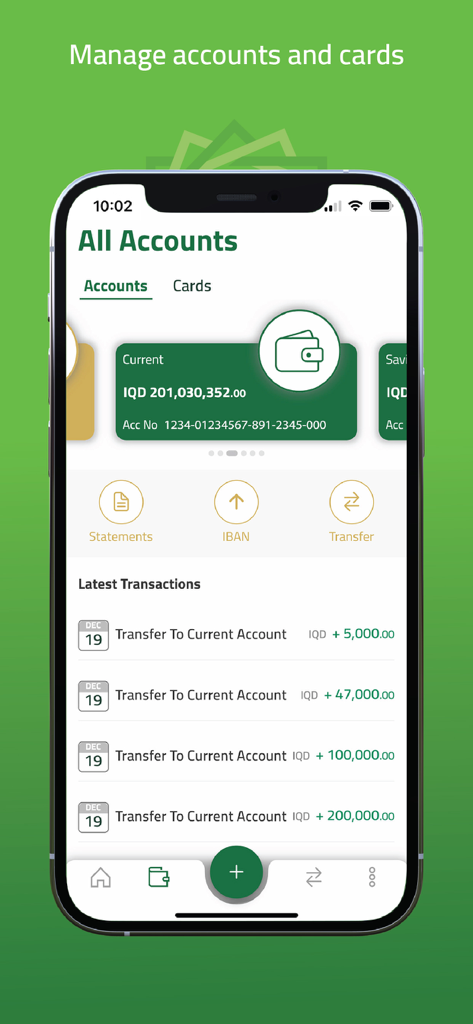 TIB Online - TIB Online app interface showing account balance and latest transactions for Al Taif Islamic Bank
