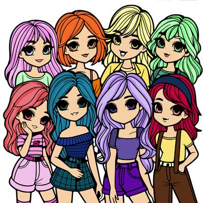 group of girls