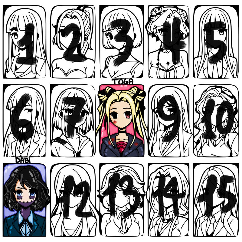 girls that look diffrent anime