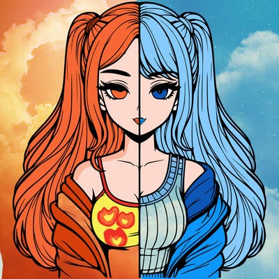 realistic girl split