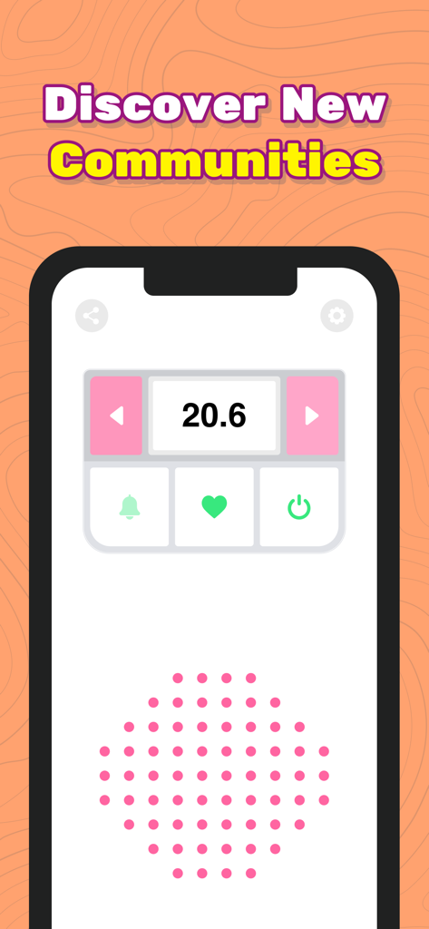 Walkie Talkie Intercom App - Interface de l'application Talkie-walkie montrant le sélecteur de canal et une fonctionnalité de découverte pour rejoindre de nouvelles communautés.