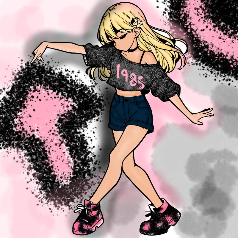 realistic girl danceing