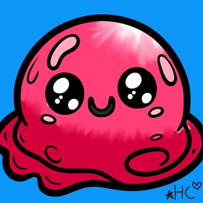 slime ball with a cute face