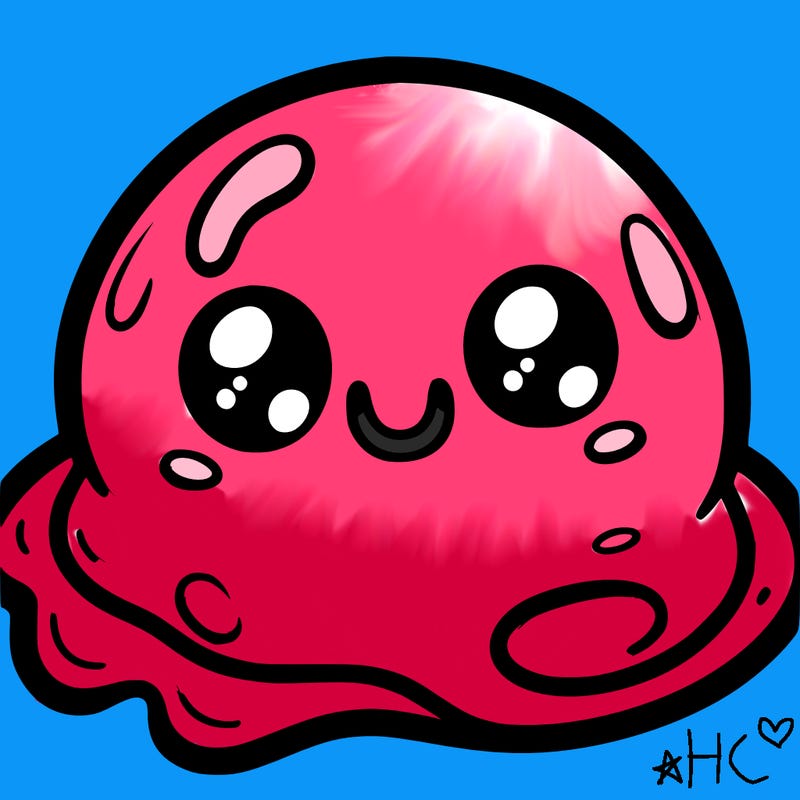 slime ball with a cute face