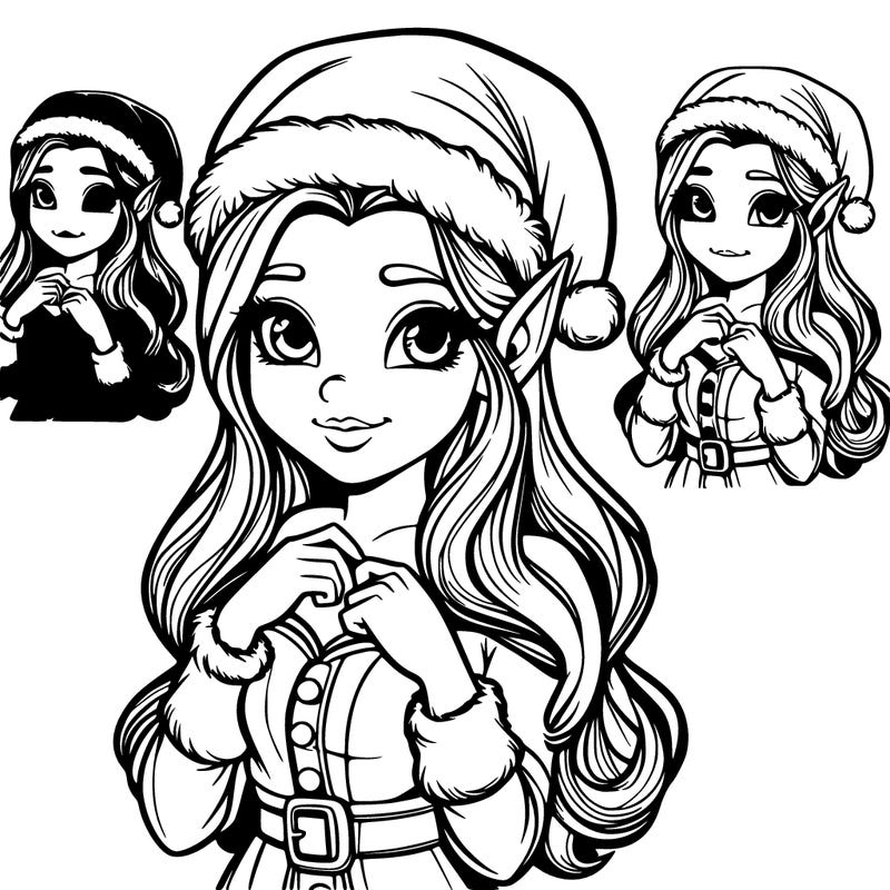 realistic christmas elf girl