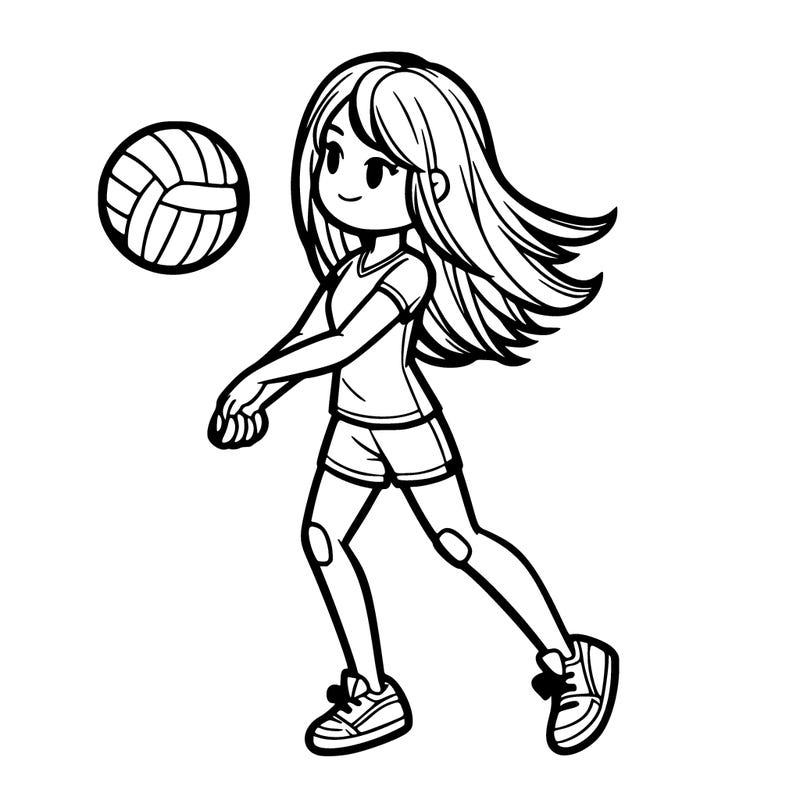 volleyball girl realistic