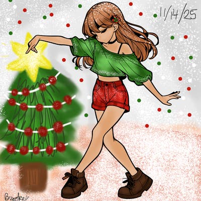 realistic girl danceing