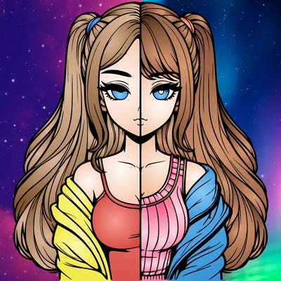 realistic girl split