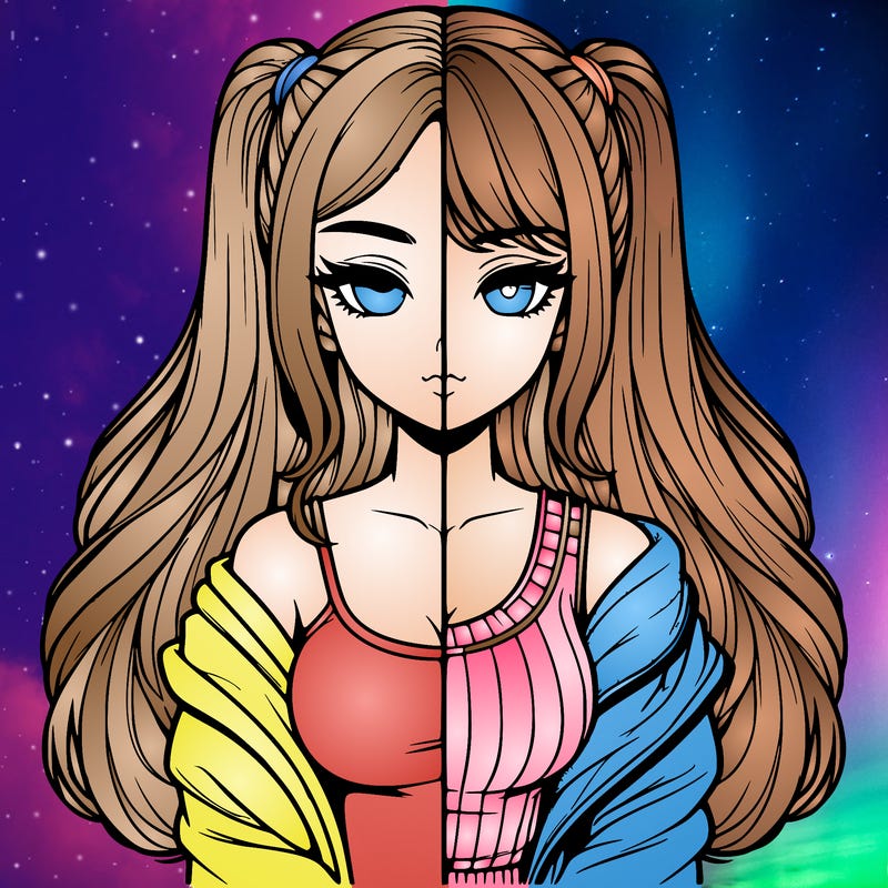 realistic girl split