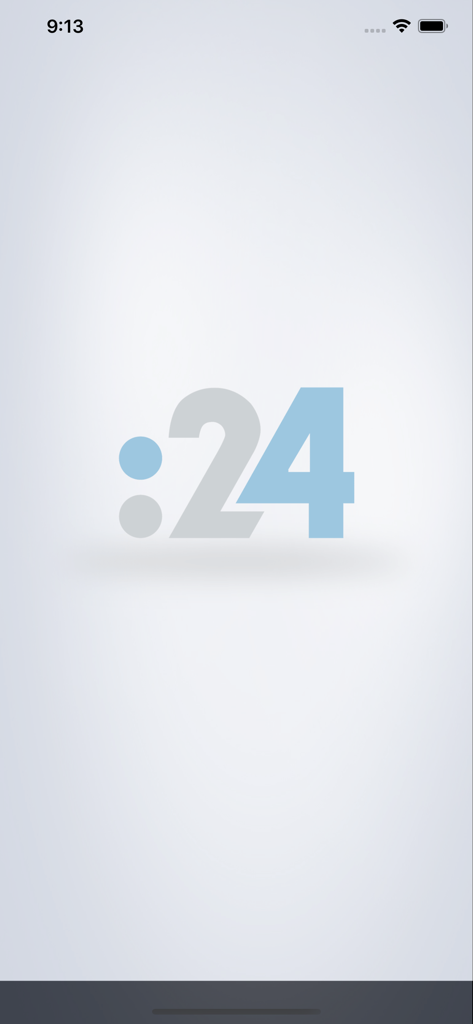 24.ae News - Splash screen of the 24.ae News mobile app displaying the 24 logo in blue and gray.