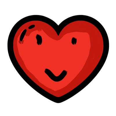 a blank heart