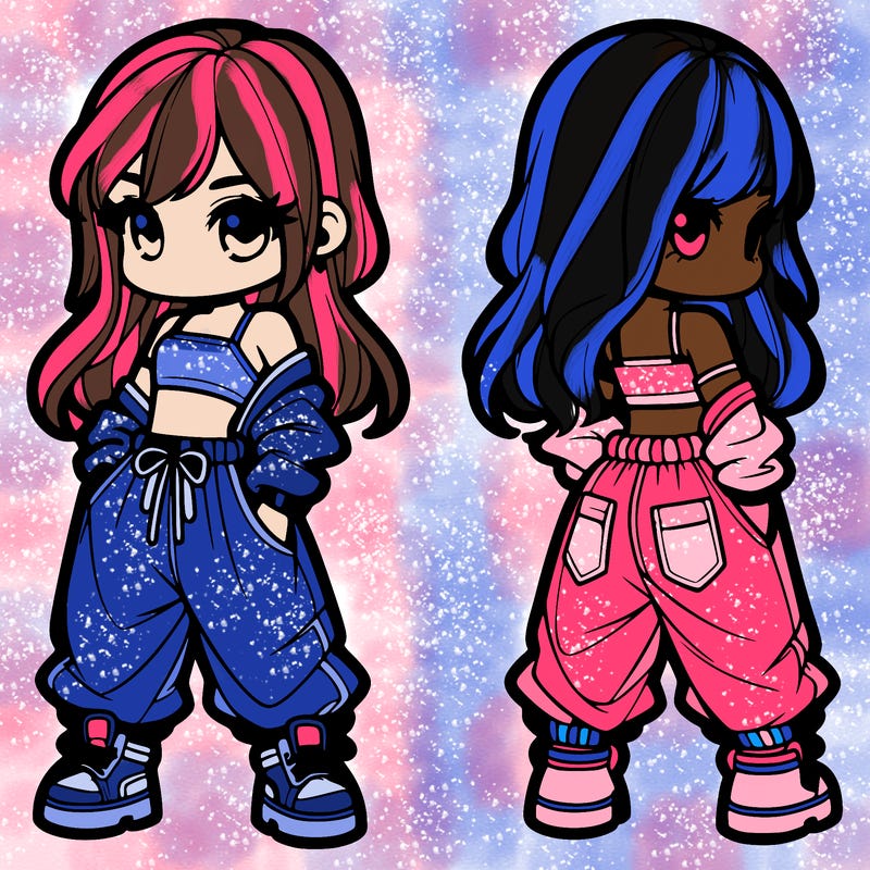 girl in crop top and baggy pants