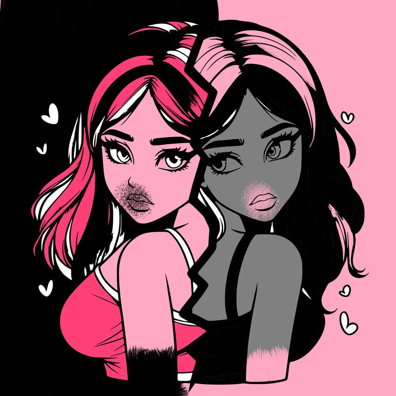 realistic girl split