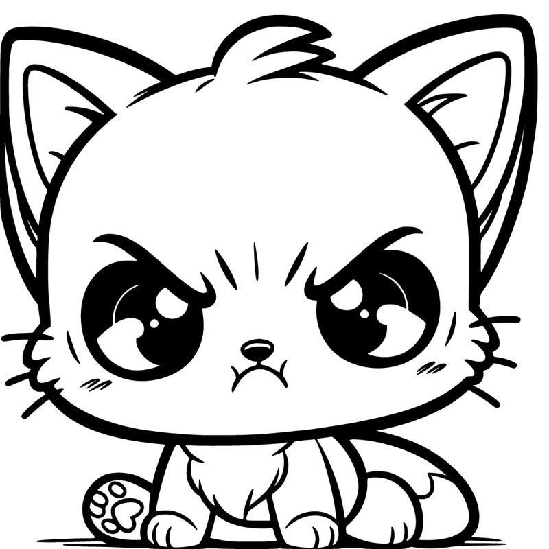 a angry baby cat