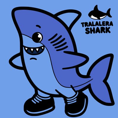 tralalero tralala shark with blue shoes