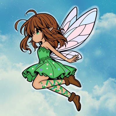 manga fairy flying