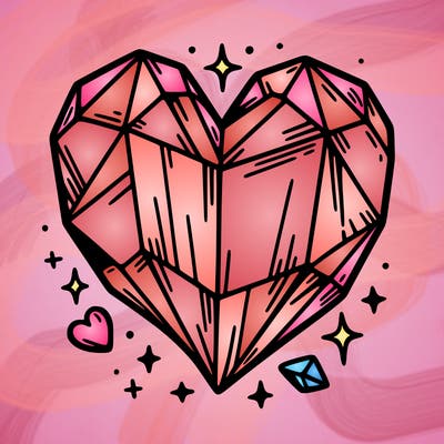 crystal heart