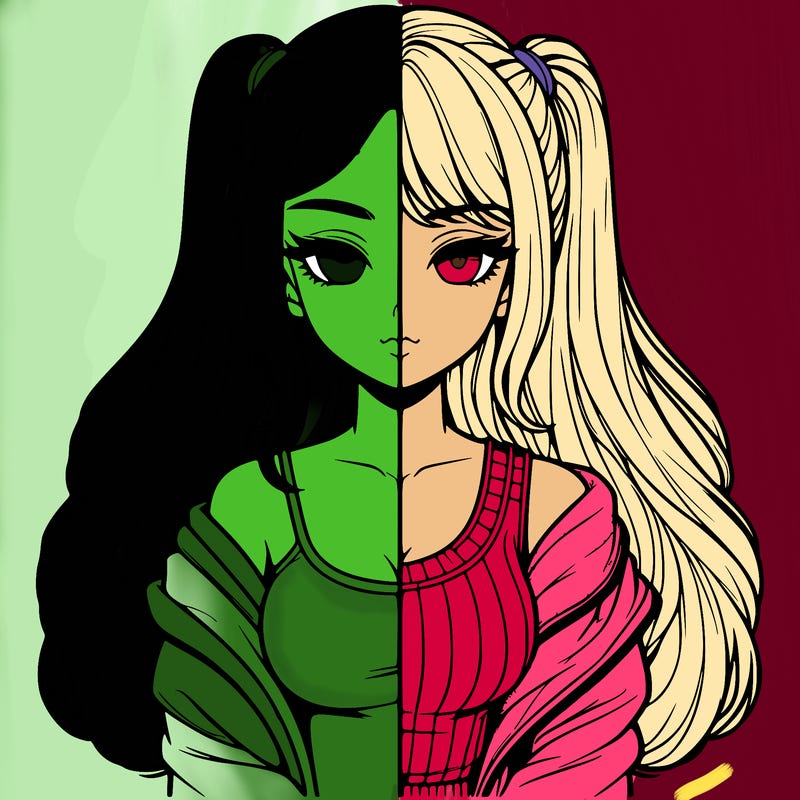 realistic girl split