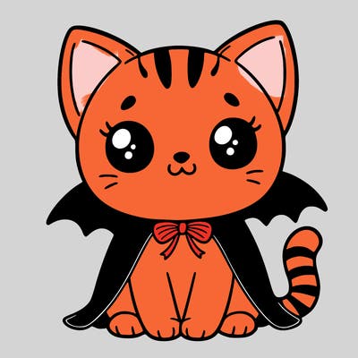 a cute halloween cat