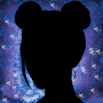 woman with hair buns