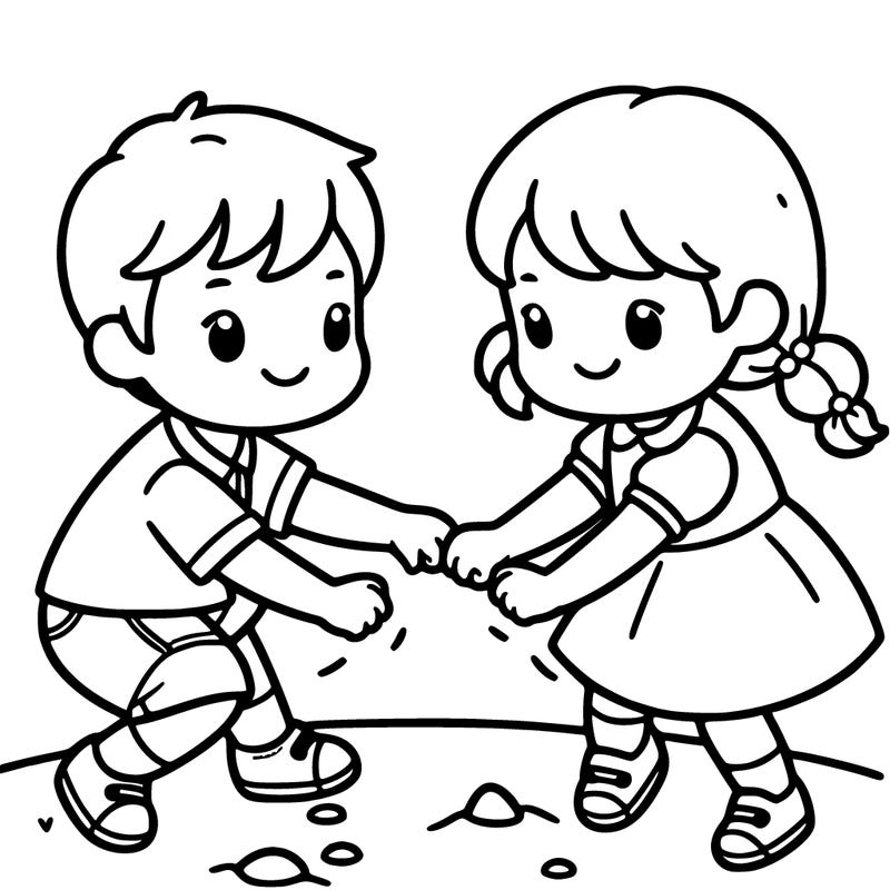 two children playing