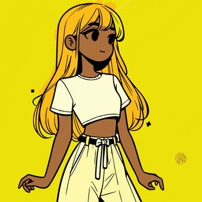 girl in a cute crop top