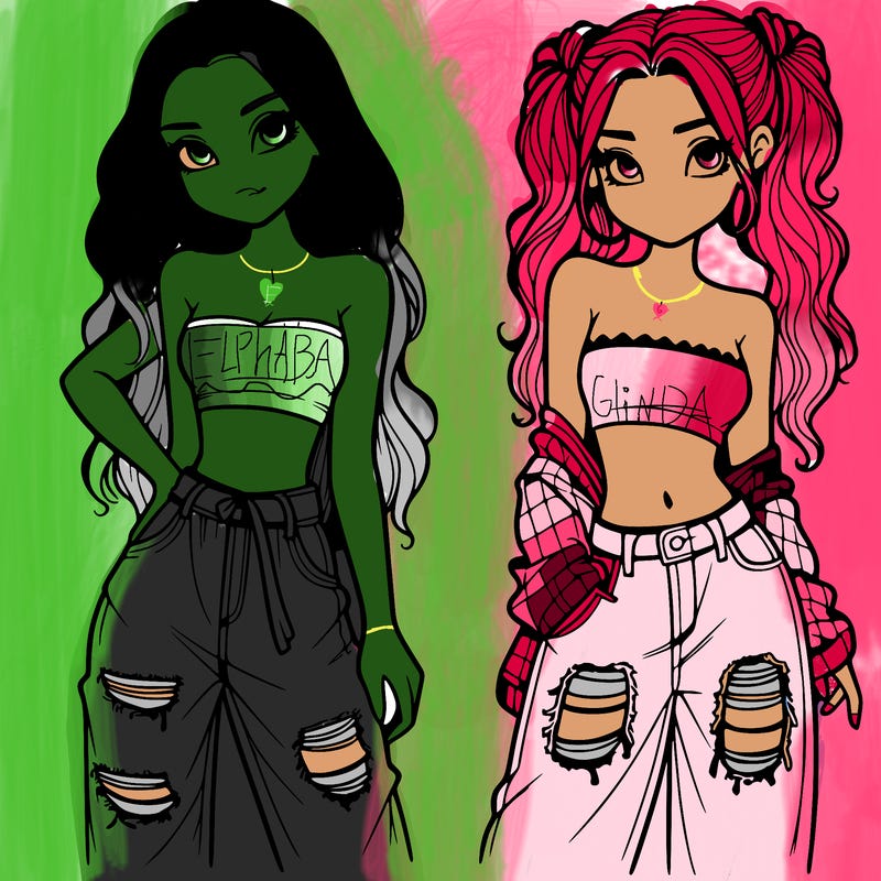 2 girls in crop tops and baggy jeans ripped