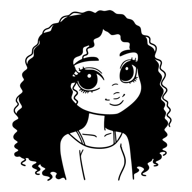 black girl with edges