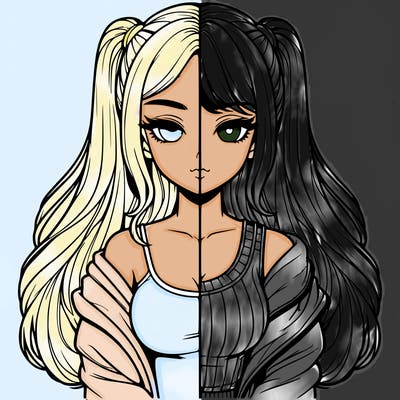 realistic girl split