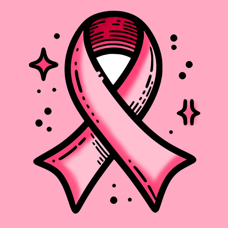 ribbon symbol of national breast cancer awareness month